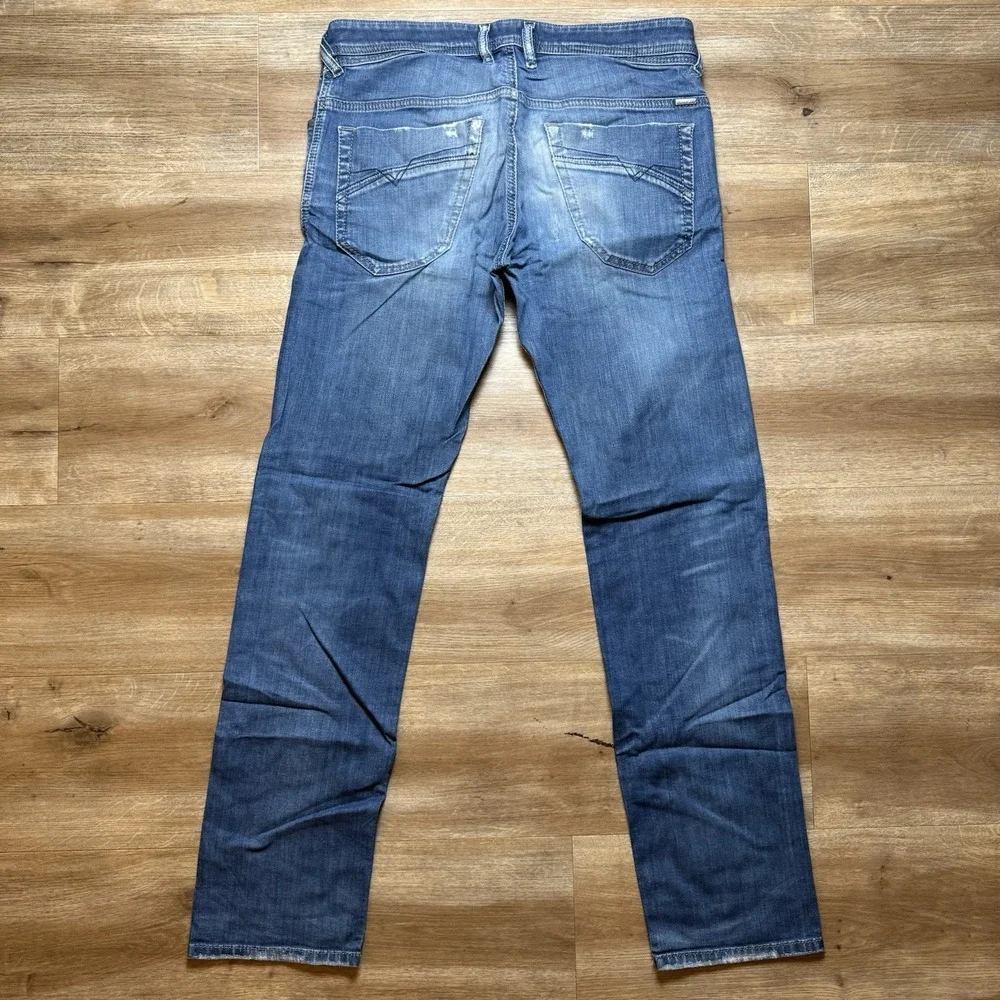 Diesel Iakop Jeans Mens 32x32 Blue Distressed Slim Tapered Stretch Denim 060TP